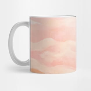 Pink Blush Peach Mountains Abstract Landscape Mug